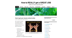 Desktop Screenshot of howtoreallygetagreatjob.com